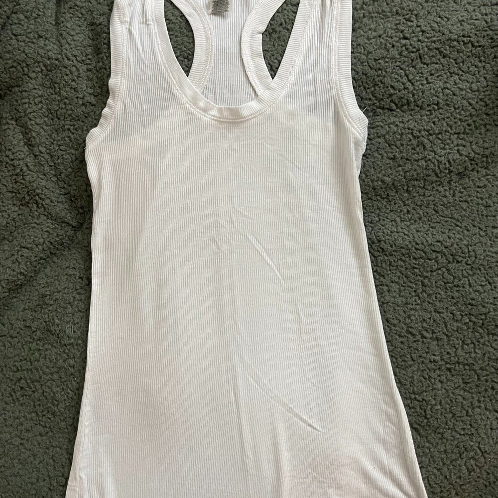 BCBG Racerback Tank Top, Size XS, White